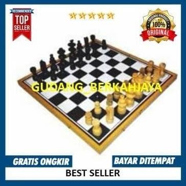Terjangkau Papan Catur Kayu Ukuran Jumbo Pernis Board Games Toys Chess