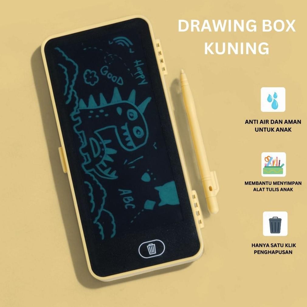 

Aw-96 Tempat Pensil 2 In 1 Lcd Pen Case Drawing Pad Kotak Pencil Anak Writing