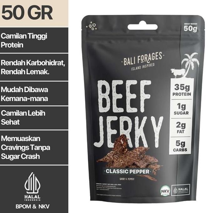 

Promo Classic Pepper Beef Jerky (Dendeng Amerika) Makanan Ringan