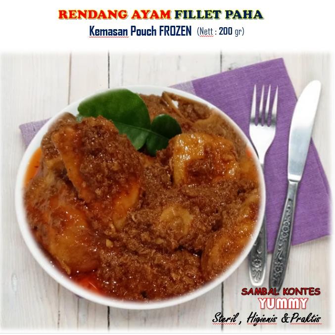 

Rendang Ayam Fillet Paha 200 gr Frozen Sambal kontes Yummy Enak dan Murah
