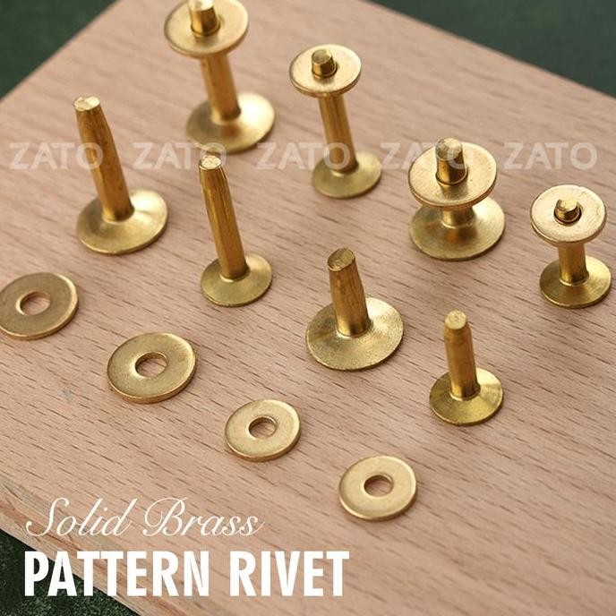 

baru american solid brass pattern rivets - nail rivet - leather tools