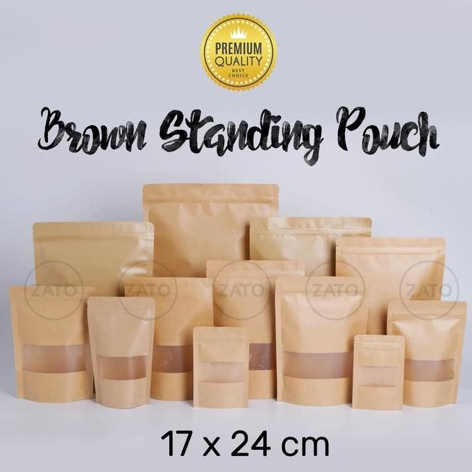 

baru kraft paper bag 17x24 flat | plastik ziplock | standing pouch