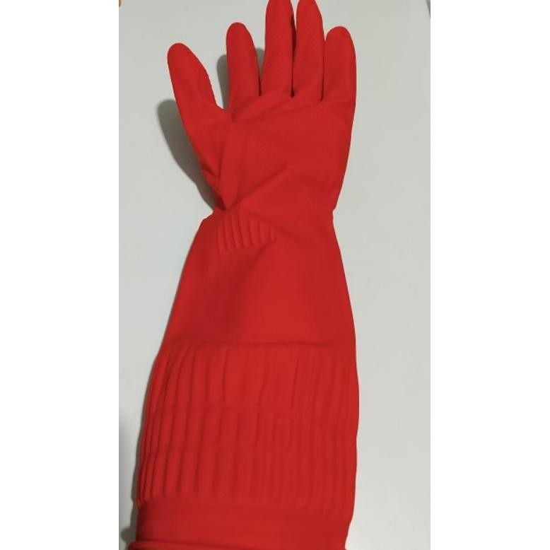 Sarung tangan karet model panjang 38 cm sarung tangan cuci piring