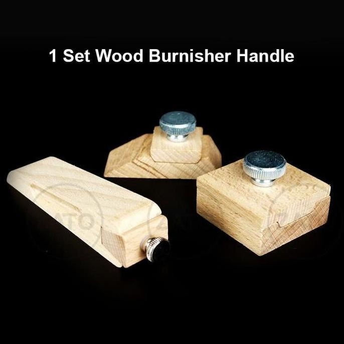

baru 1 set wood polisher holder for burnishing - alat bantu gosok amplas