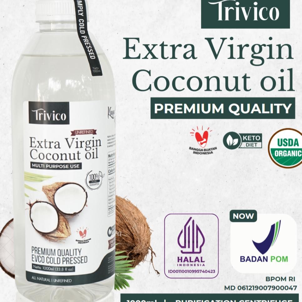 

Trivico Nya Vco Organi Virgin Coconut Oil 1 Liter Murni Elapa