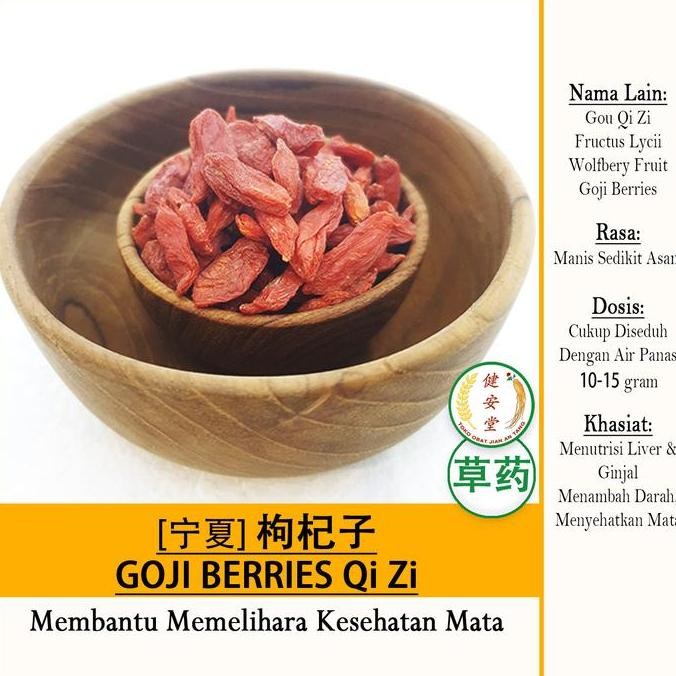 

Kualitas terbaik] GOJI BERRIES [Gou Qi Zi ] Herbal TCM - Per 100g u.Sehat Mata