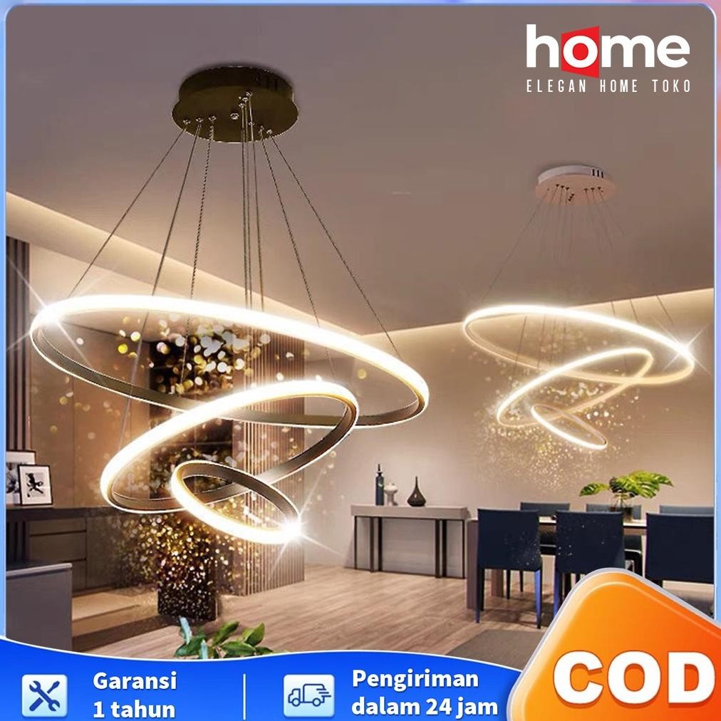 Garansi 1 Tahun3 Ring Remote Lampu Gantung Minimalis Lampu Teras Depan Rumah / Lampu Gantung Aesthet