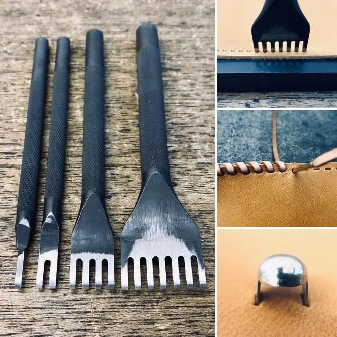 

baru oka factory - 2mm thonging chisels pricking - made in japan