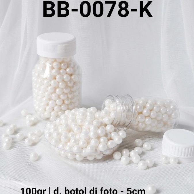 

] BB-0078-K Sprinkles sprinkle springkel 100gr 100 gram mutiara putih