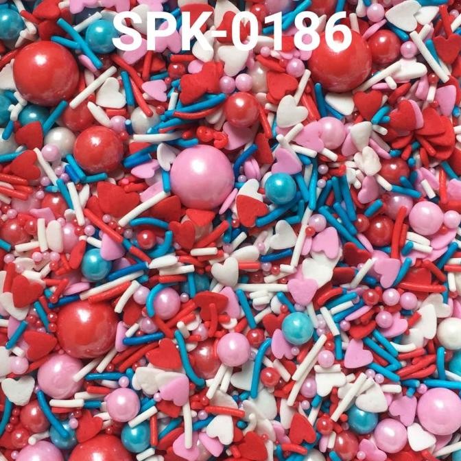 

yang dicari@@@@] SPK-0186 Sprinkles sprinkle springkel 1kg 1 kilo mix merah pink biru