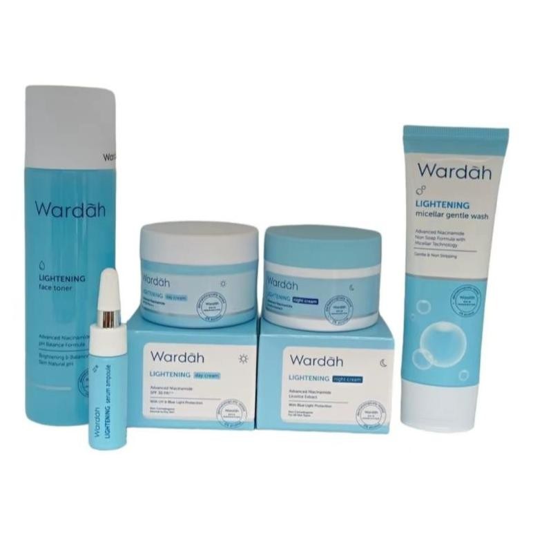 READY STOCK Paket Wardah Lightening Series 1 Satu Paket Murah Lengkap Sepaket / Paket Hemat Original