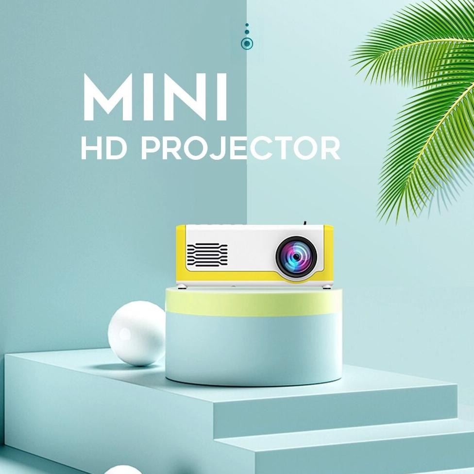 M1 - Portable Mini Home Projector - Proyektor Mini Portabel - Free HDMi Cable untuk Laptop/PC/DVD Pl