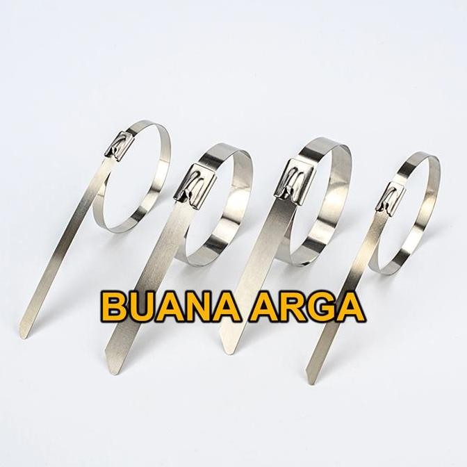 

Kabel Ties Stainless Steel 200mm Cable SS 316 Ball Lock 4.5mm / 7.9mm
