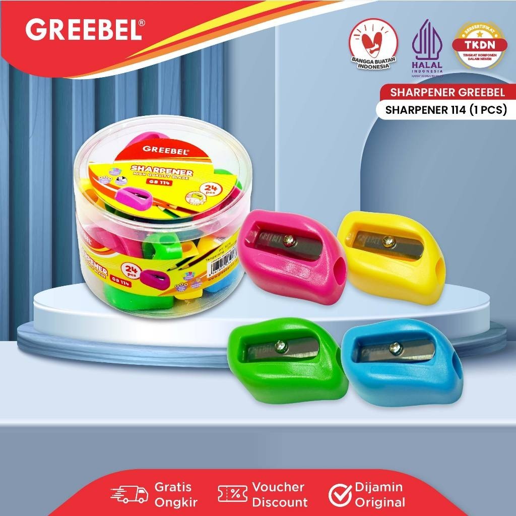 

GREEBEL Rautan Serutan Sharpener Pensil Tulis / Greebel Rautan 114 (PCS) / Rautan Pencil