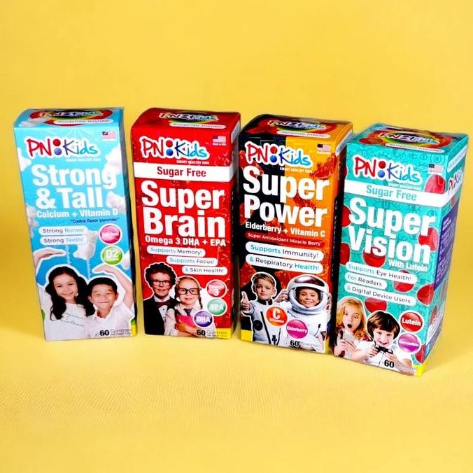 Terlaris PN Kids Strong Tall Gummies, Strong Power, Strong Brain Permen SALE