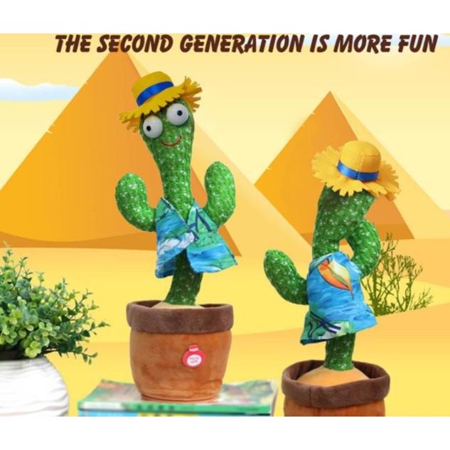 Kaktus Goyang Menari Dance Toy Boneka Pintar Kaktus Tiktok Viral