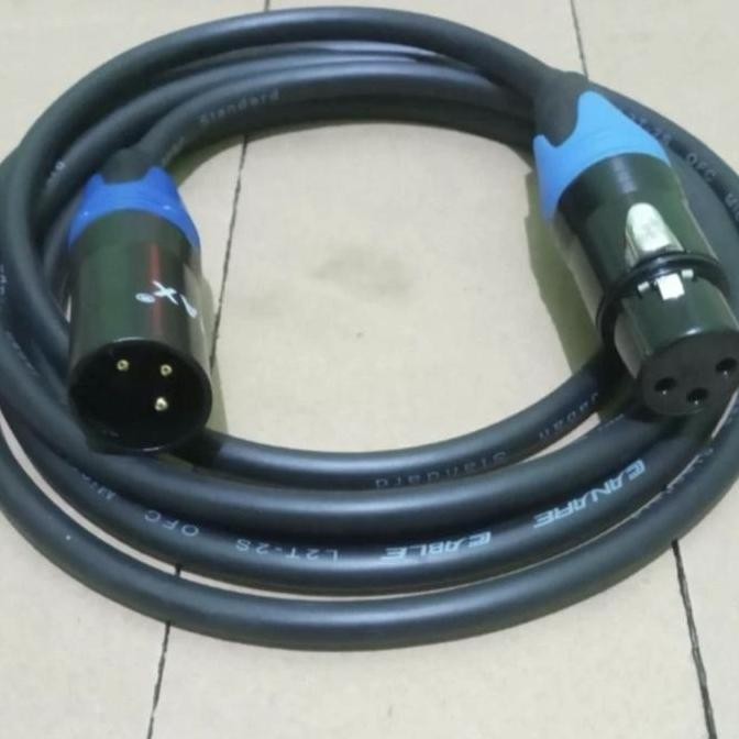 Kabel Mic Jek Xlr Male Ke Jek Xlr Female 5 Meter New Stok