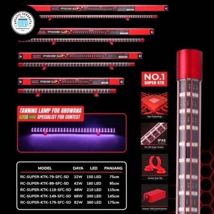 LAMPU LED TANNING ARWANA 5 D RECENT SUPER KTK  ARWANA KUALITAS KONTES