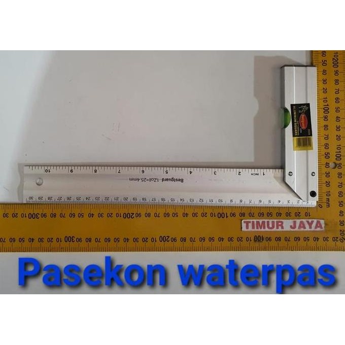 

Baru Penggaris Siku Besi waterpass / Pasekon 30cm /12