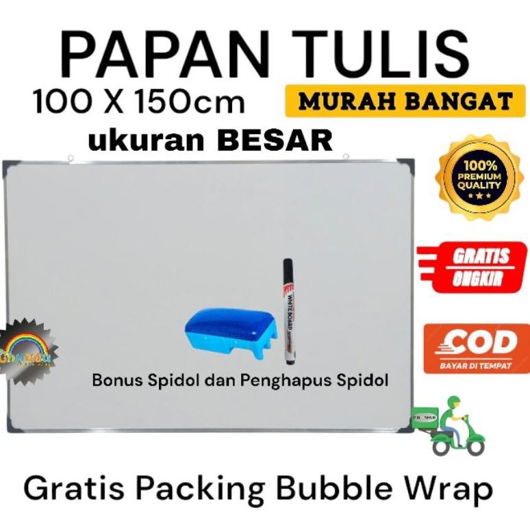 

READY PAPAN TULIS JUMBO/WHITEBOARD/PAPAN TULIS SPIDOL DAN KAPUR/WHITEBOARD DUA SISI/PAPAN TULIS HITAM