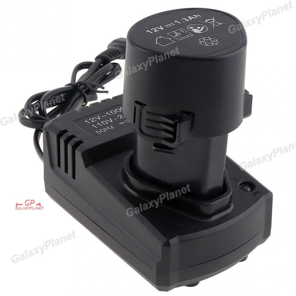 Baterai  Bor Cordless 12 Volt+Charger Power Adapter 12V Dc 110-220V Untuk Bor/Charger Bor Cordless 1