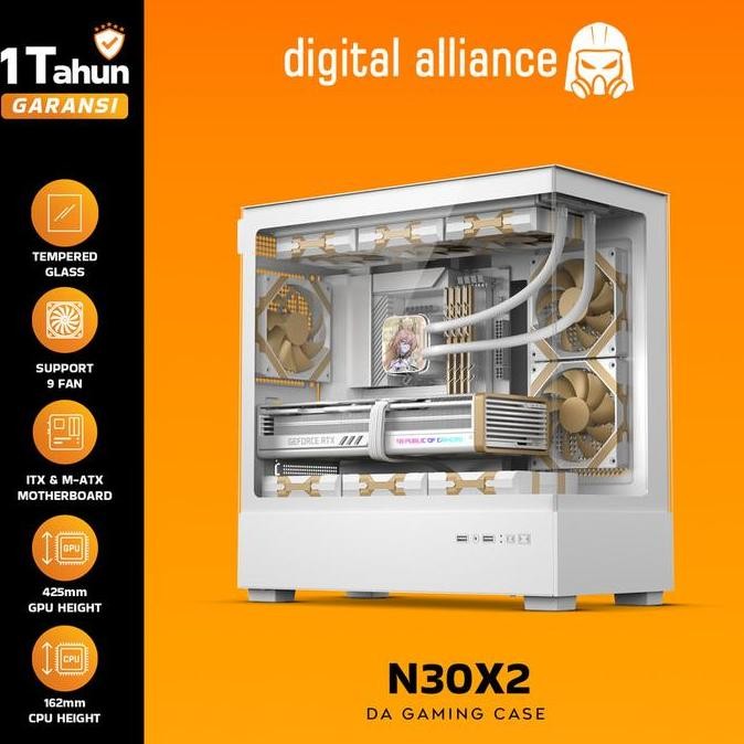 CASING DIGITAL ALLIANCE N30X2 M-ATX GAMING CASE WITH USB TIPE C/DA N30X2