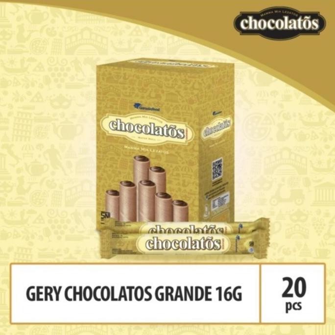 

HIW GERY ROLL CHOCOLATOS GRANDE Wafer Roll Cokelat Gery Chocolatos
