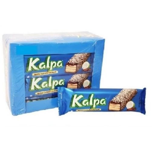 

HIW KALPA WAFER COKELAT KELAPA DUS ISI 12 PCS x 24 GRAM COKLAT BISKUIT