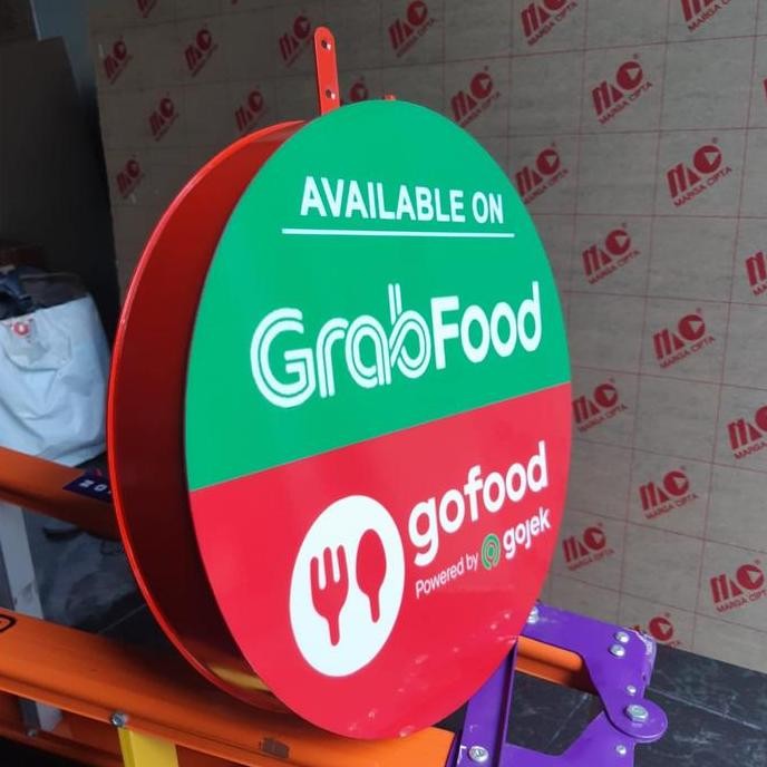 Diskon Neon Box Murah Akrilik 30Cm Gofood Grabfood Led