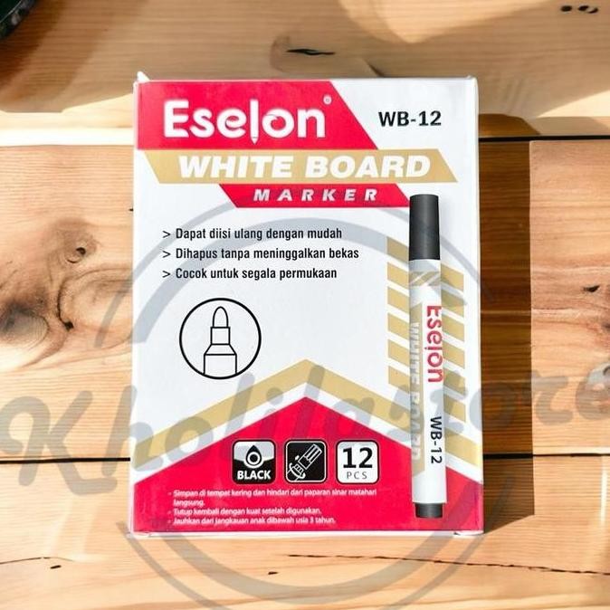 

(12 pcs) Spidol Besar Eselon Whiteboard Marker WB-12 Termurah