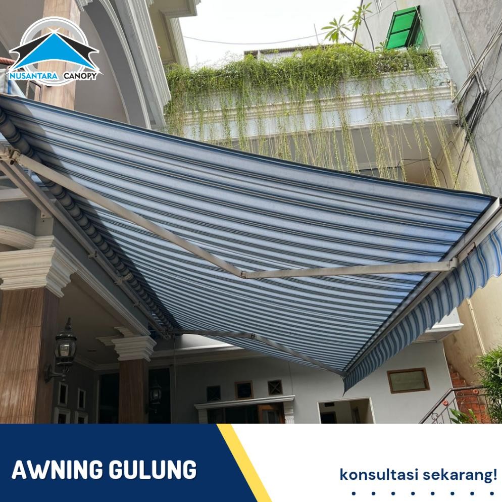NEW!!! Kanopi lipat awning gulung jakarta  - canopy buka tutup carport bergaransi elektrik dan manua