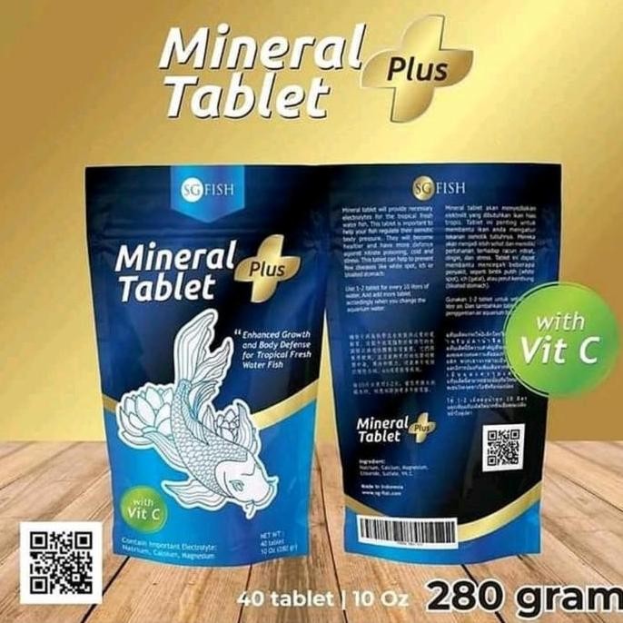 Terlaris Sg Fish Mineral Tablet Plus Vitamin C Obat / Vitamin Ikan Hias
