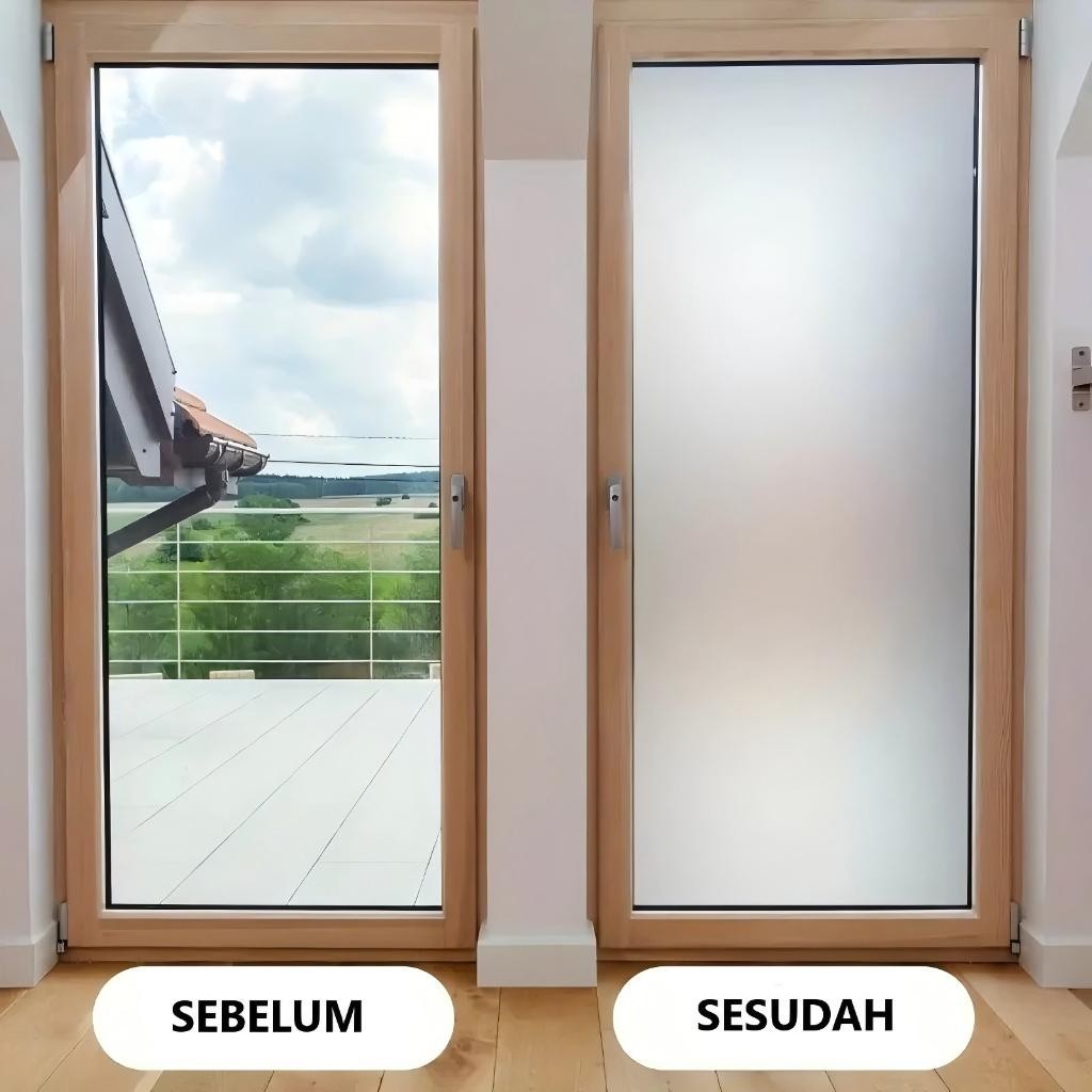 Stiker Kaca Sandblast Sticker Jendela Pintu Rumah Kantor Polos Buram