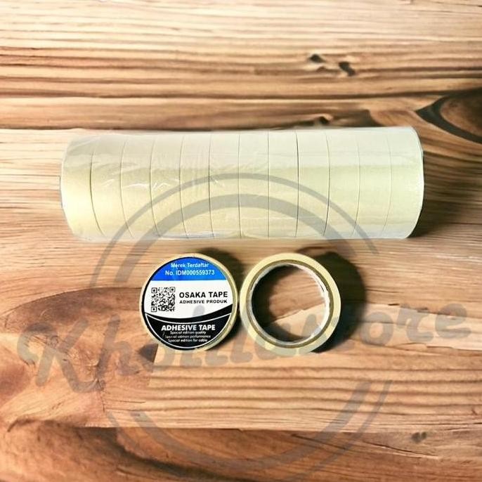 

(12 pcs) Masking Tape Isolasi Kertas Osaka 24mm x 20 yard Termurah