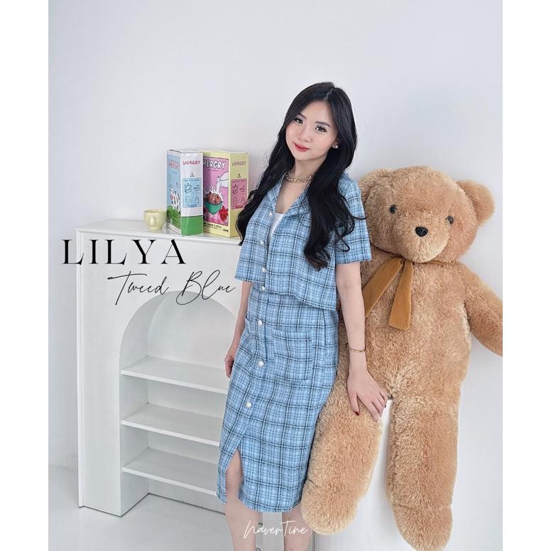 Ready Lylia Blazer Set - Setelan Wanita - Blazer Tweed - Setelan Rok