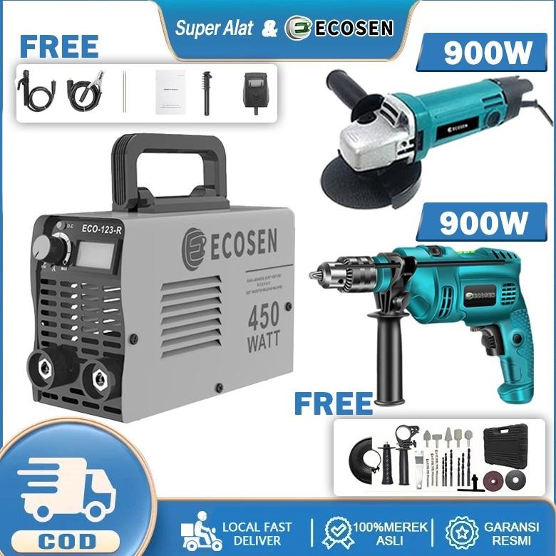 Super Alat 3 IN 1Bor dan Gerinda Mesin Bor Listrik Gerinda dan Mesin Las MMA 450 Watt