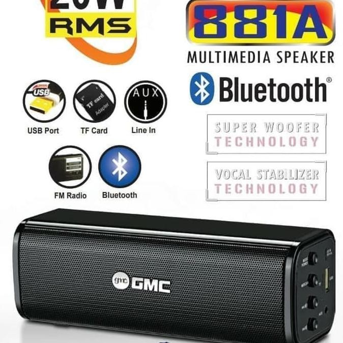 Eh76 Big Sale Speaker Bluetooth Portable GMC 881A speaker bluetooth music box suara mantap Termurah 