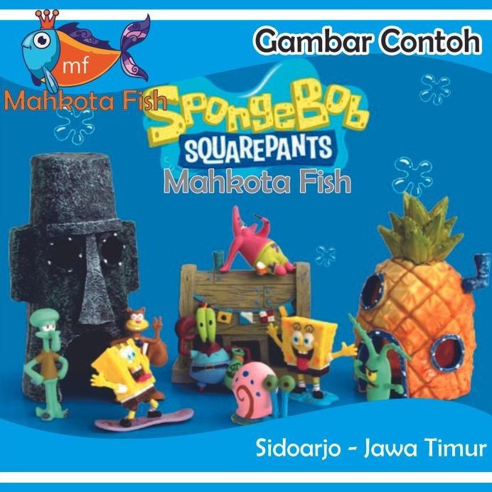 Terlaris Hiasan Aquarium Spongebob | Mainan Spongebob Aquarium | Mainan Bikini