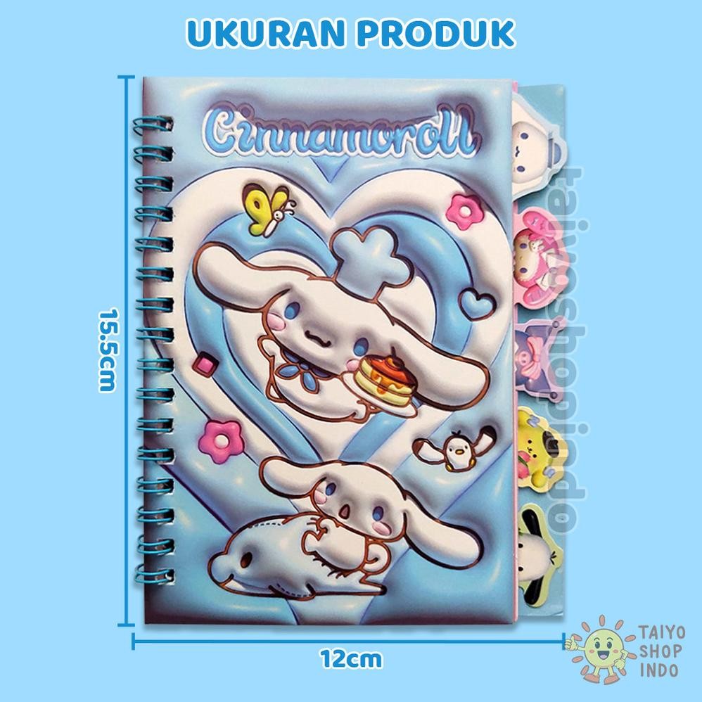 

[original] 3d note book sticker ring karakter cinnamoroll kuromi melody buku catatan stiker tempel kartun anak [terlaris] [terbaik]