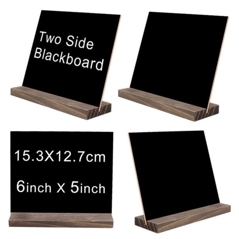 

Premium 4pcs Papan Tulis Kapur Mini 2 Muka Mini Chalkboard Stand High Quality