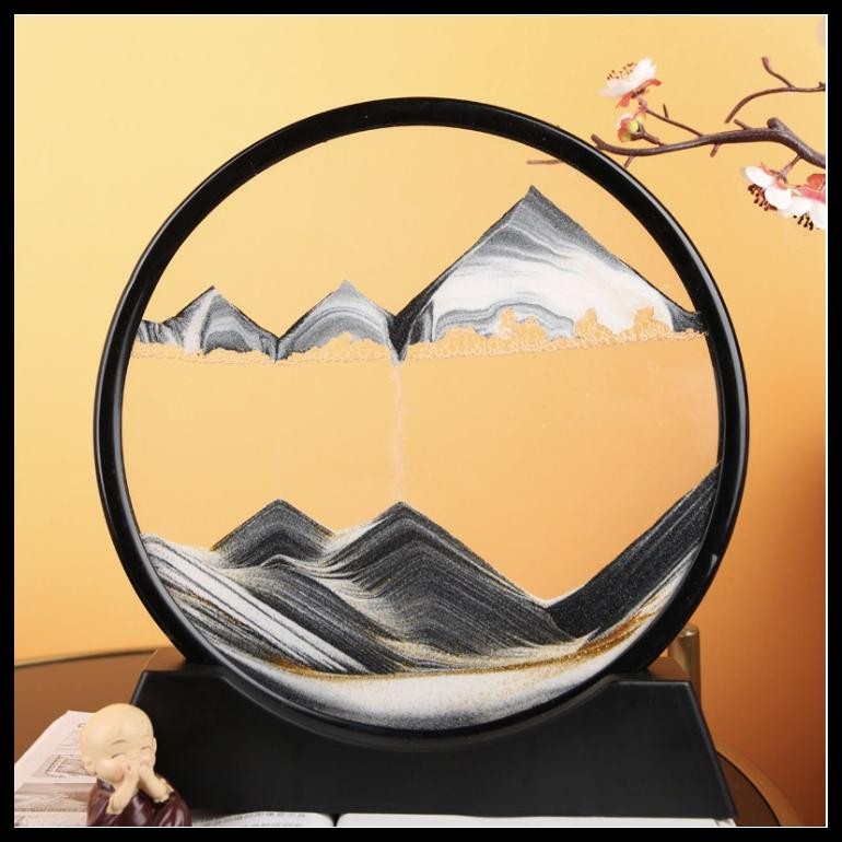 

NOMAID - LUKISAN MEJA - QUICKSAND PAINTING - MOTIF PASIR - 4 WARNA