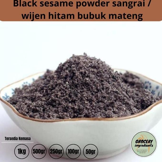 

Terlaris Black Sesame Powder Sangrai 1Kg/ Wijen Hitam Bubuk Mateng