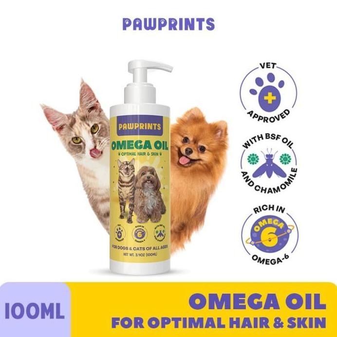 Terlaris Pawprints Omega Oil 100Ml Omega Oil Untuk Kucing Dan Anjing Bukan Minyak Ikan Bsf Oil For D