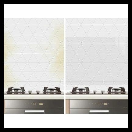 STIKER DINDING DAPUR ANTI MINYAK TRANSPARAN LAPISAN PEREKAT