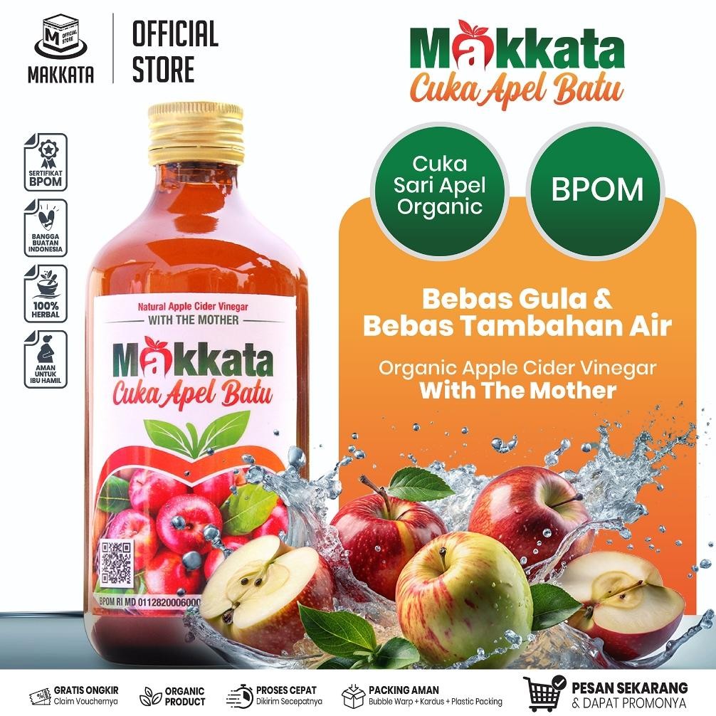 

MAKKATA CUKA Apel Organic Apple Cider Vinegar With The Mother Bebas Gula Dan Bebas Tambahan Air BPOM AST nUg