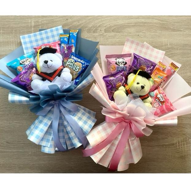 

Buket boneka wisuda + snack murah ( free packing ) nUg