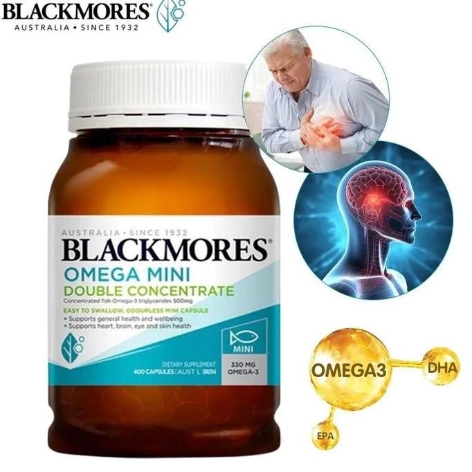 

Terlaris Blackmores Fish Oil Konsentrat Ganda Mini Omega-3 Dengan 400 Kapsul/Suplemen Minyak Ikan Tanpa Rasa/Aroma Amis 400 Kapsul Vitamin Acid