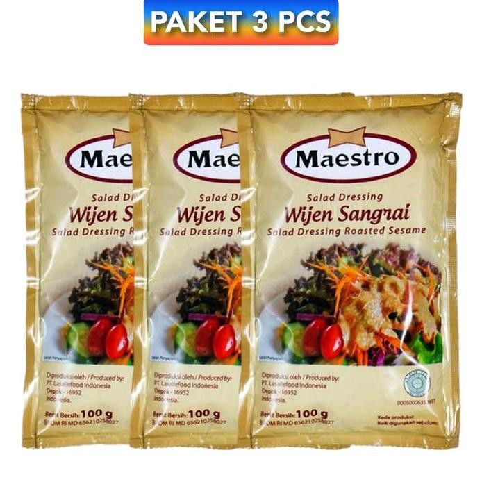

Terlaris Maestro Salad Dressing Wijen Sangrai 100 G X 3 Sachet Selai Bahan Halal Pumpkin Dressings & Spreads Jams Maestro Wijen