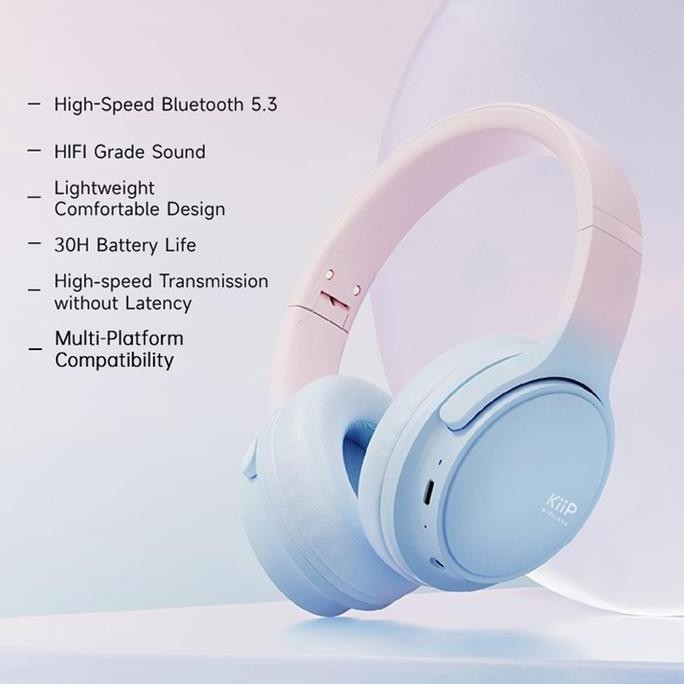 Kiip - Headphone - Th60 Headphone Bluetooth Wireless Headset New Stok