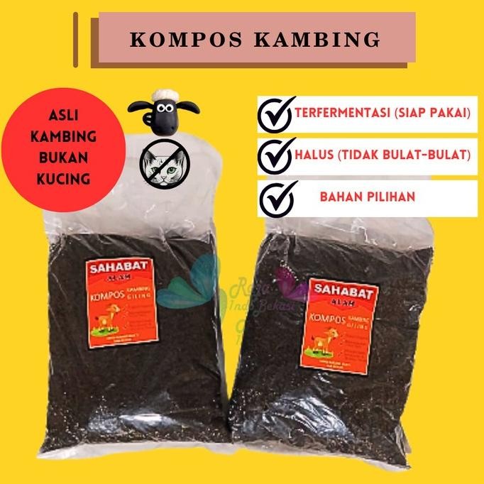 

Terlaris Baru!! Pupuk Kandang Kompos Organik Kambing (Asli Kambing) Halus Kemasan 1Kg